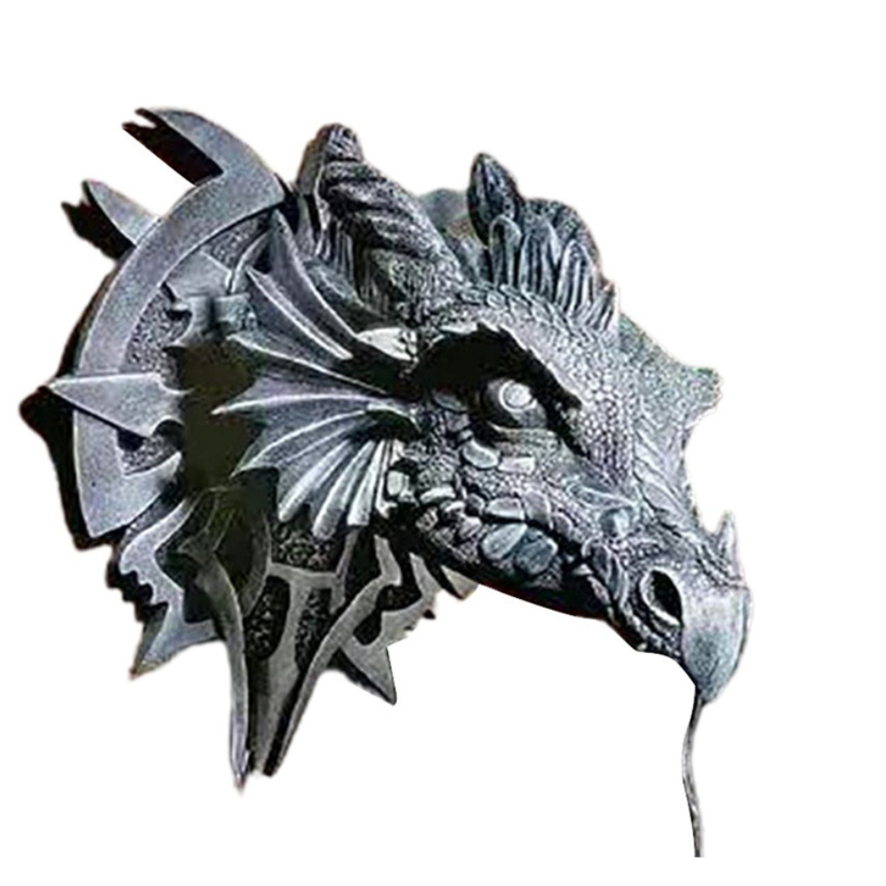 Dragon Head Wall Light - Medieval Fantasy Decorative Lighting for Home