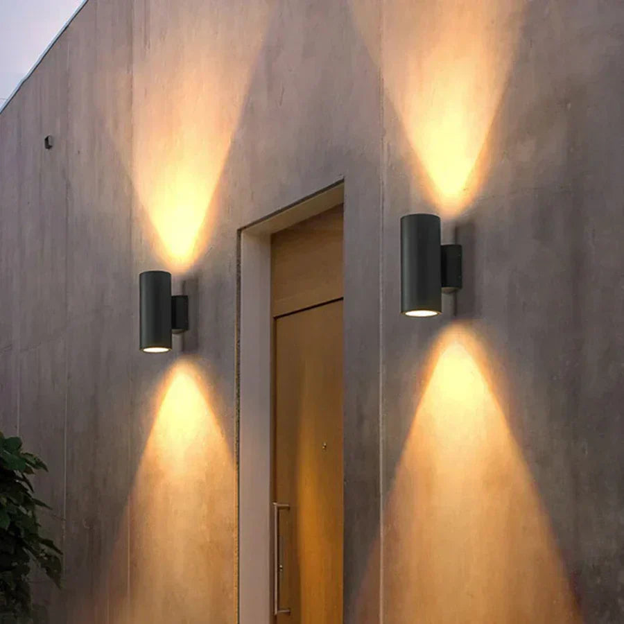 Black Aluminium Outdoor Wall Light - Waterproof Exterior Lighting