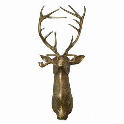 Rustic Deer Head Wall Art with Textured Antlers for Home Decor