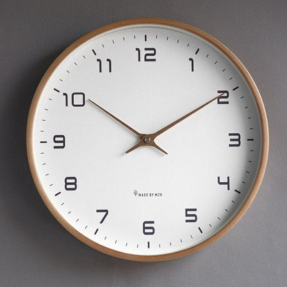 Minimalist Wooden Wall Clock - Scandinavian Design for Home Decor