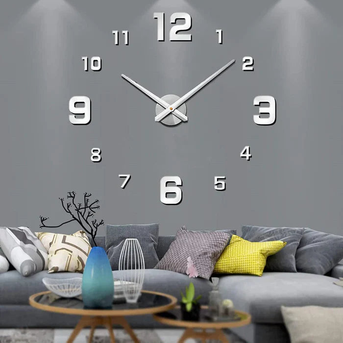 Stylish Silent Wall Clock - Easy to Hang Modern Home Decor