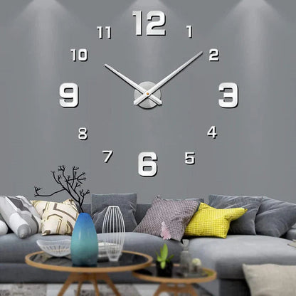 Stylish Silent Wall Clock - Easy to Hang Modern Home Decor