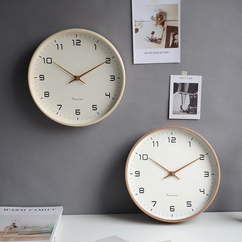 Minimalist Wooden Wall Clock - Scandinavian Design for Home Decor