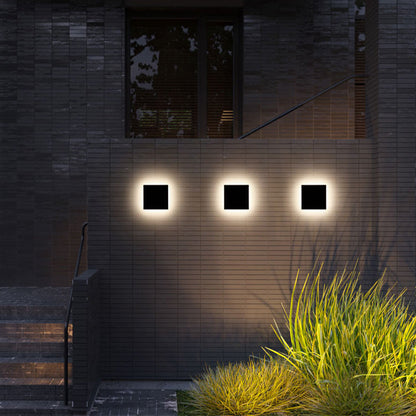 Compact LED Outdoor Wall Light - Modern Uplight & Downlight Fixture