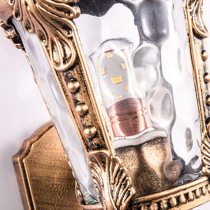 Vintage Outdoor Glass Wall Lantern Light for Garden and Patio