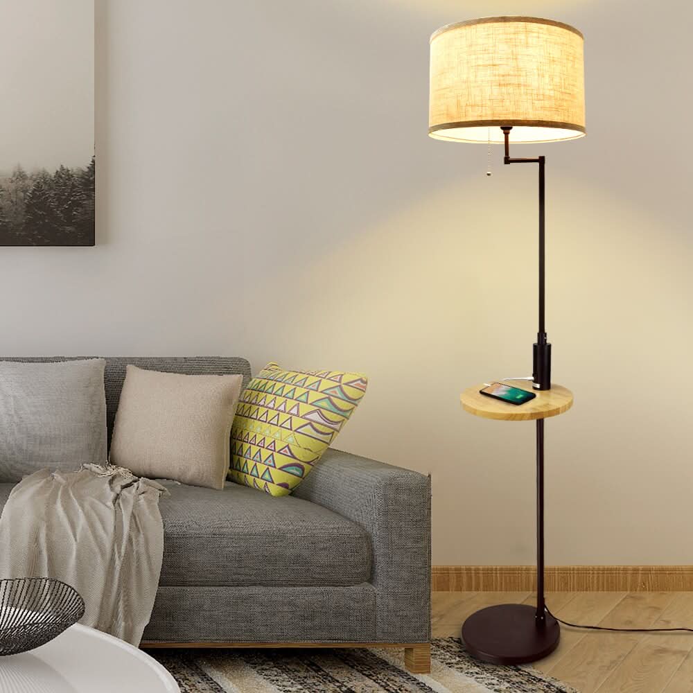 Modern LED Floor Lamp for Living Room, Adjustable Height Lighting