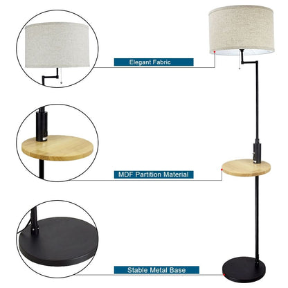 Modern LED Floor Lamp for Living Room, Adjustable Height Lighting