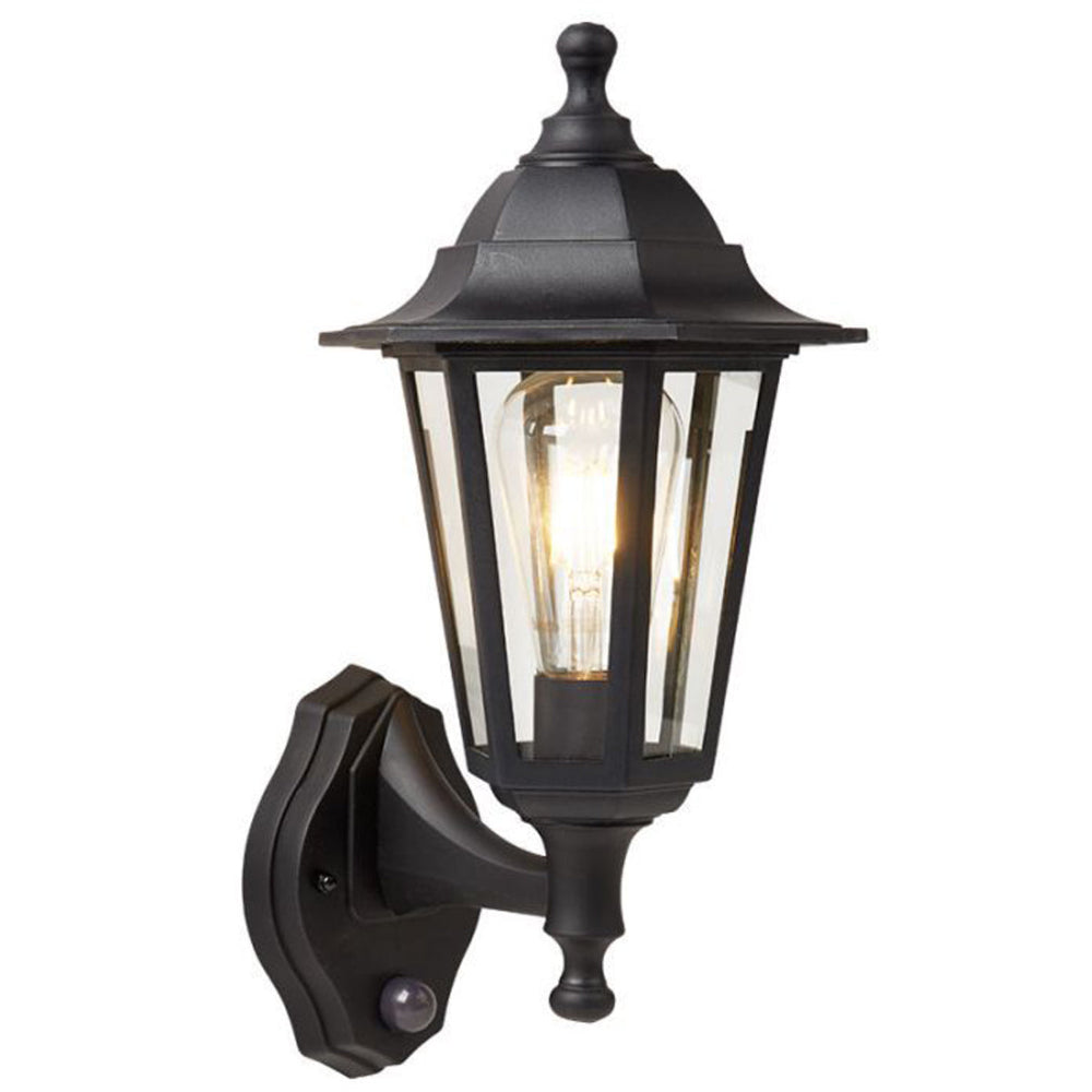 Outdoor Wall Light with Motion Sensor - Durable Black Finish