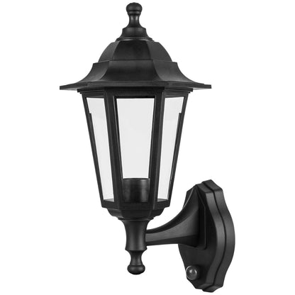 Outdoor Wall Light with Motion Sensor - Durable Black Finish