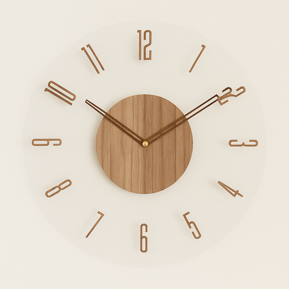 Eco-Friendly Minimalist Wooden Wall Clock in Nordic Design