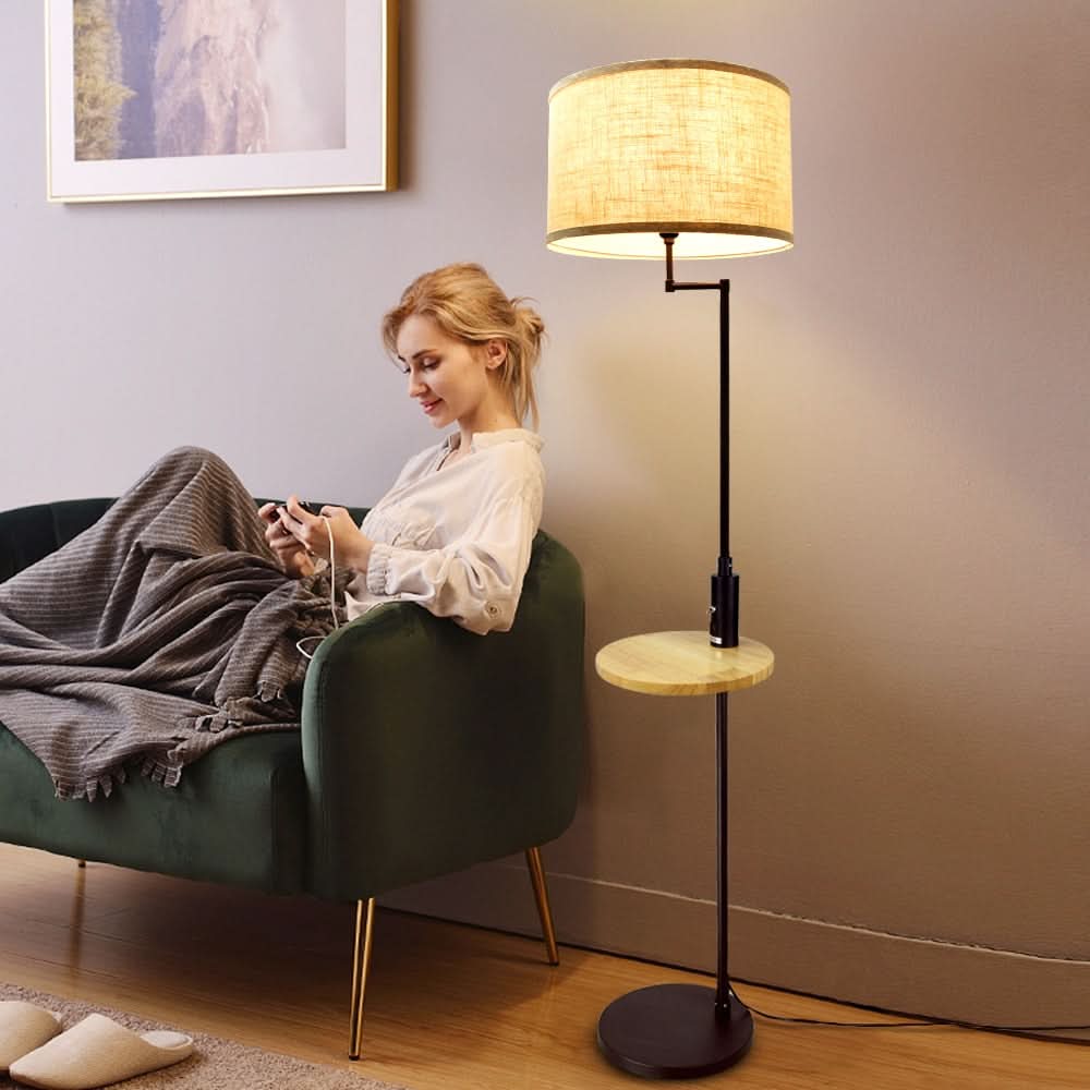 Modern LED Floor Lamp for Living Room, Adjustable Height Lighting
