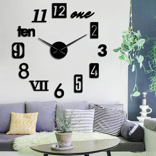 Stylish Silent Wall Clock - Easy to Hang Modern Home Decor