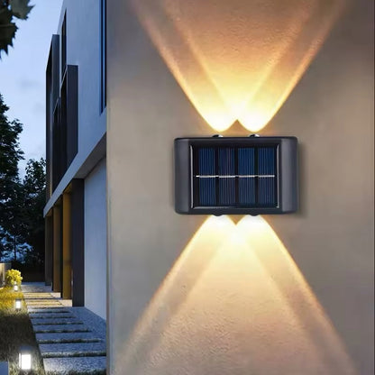Solar Garden Wall Lights - Modern Weatherproof LED Outdoor Lighting