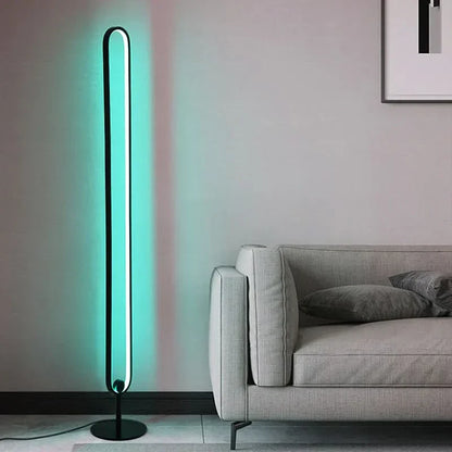 Modern LED Infinity Floor Lamp for Living Room & Bedroom Lighting