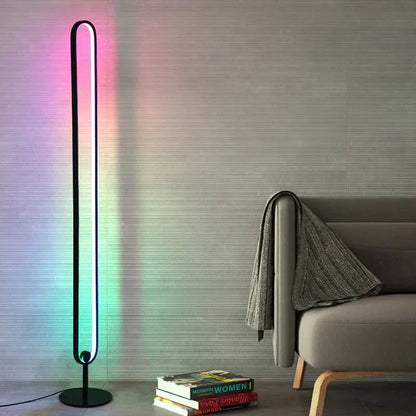 Modern LED Infinity Floor Lamp for Living Room & Bedroom Lighting