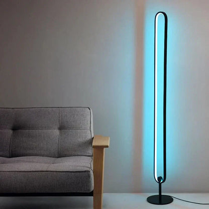 Modern LED Infinity Floor Lamp for Living Room & Bedroom Lighting