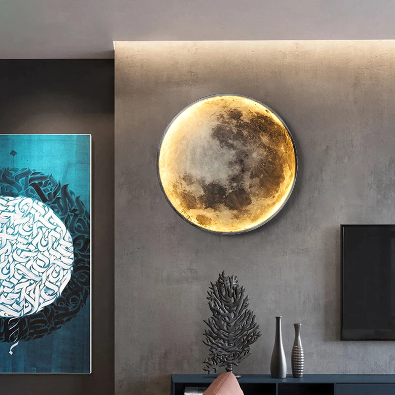 Modern Moon Design Wall Lamp for Living Room - Stylish Lighting Fixture