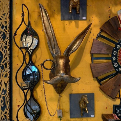 Rustic Deer Head Wall Art with Textured Antlers for Home Decor