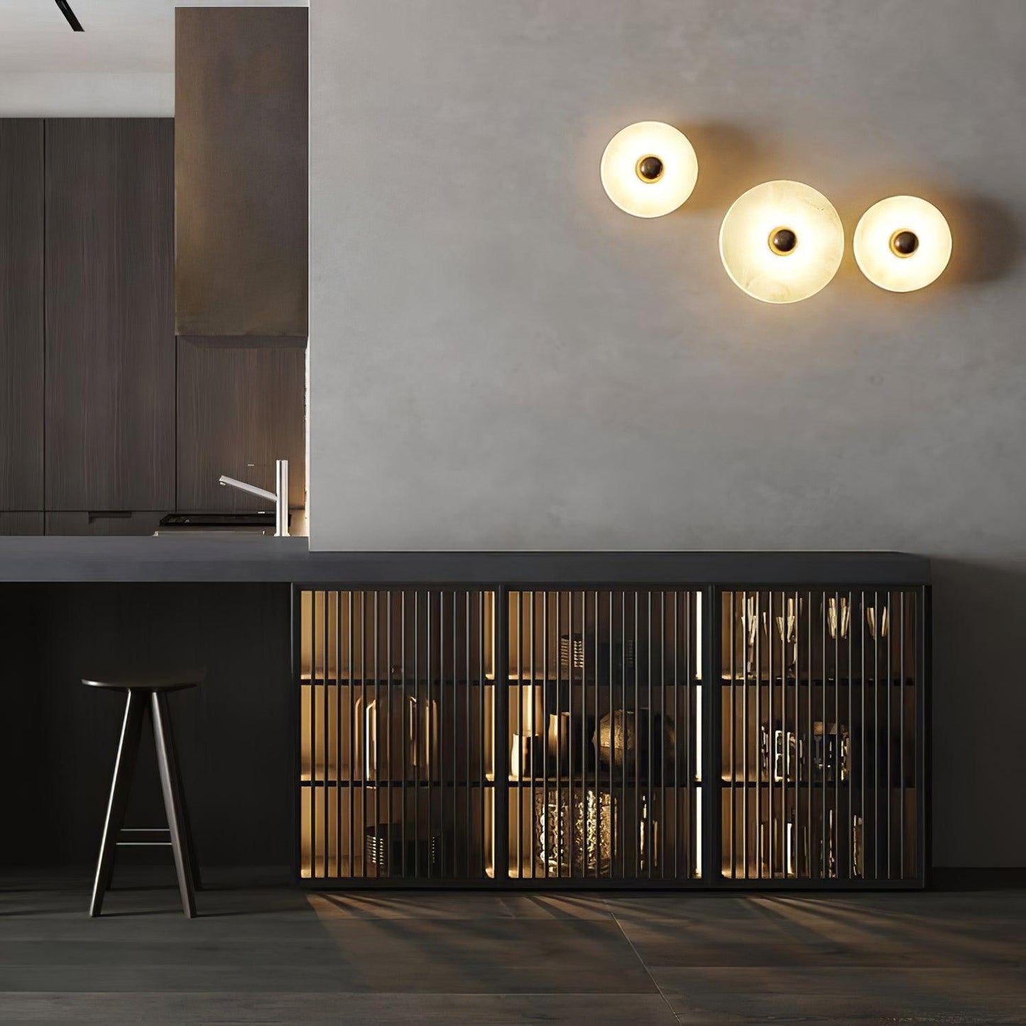 Modern Round LED Wall Light – Flush Mount Fixture for Home Lighting