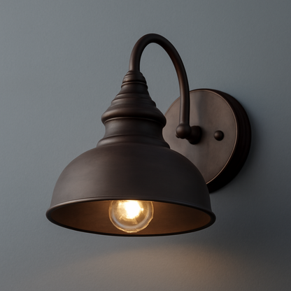 Antique Black Outdoor Wall Light - Weather-Resistant for Entrance & Patio