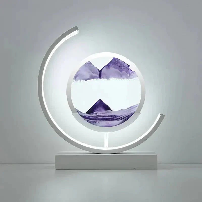 LED Sand Art Light - Crescent Moon Night Lamp for Home Decor