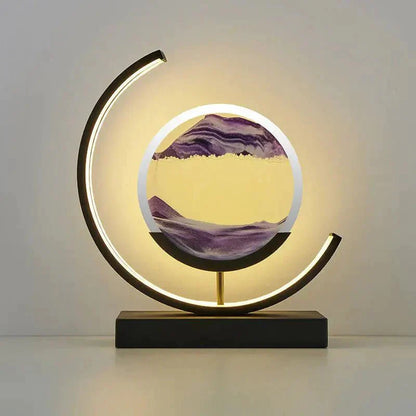 LED Sand Art Light - Crescent Moon Night Lamp for Home Decor