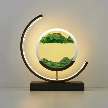 LED Sand Art Light - Crescent Moon Night Lamp for Home Decor