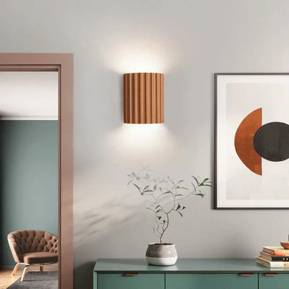 Scandinavian Ribbed Wall Light – Modern Minimalist Lighting Fixture