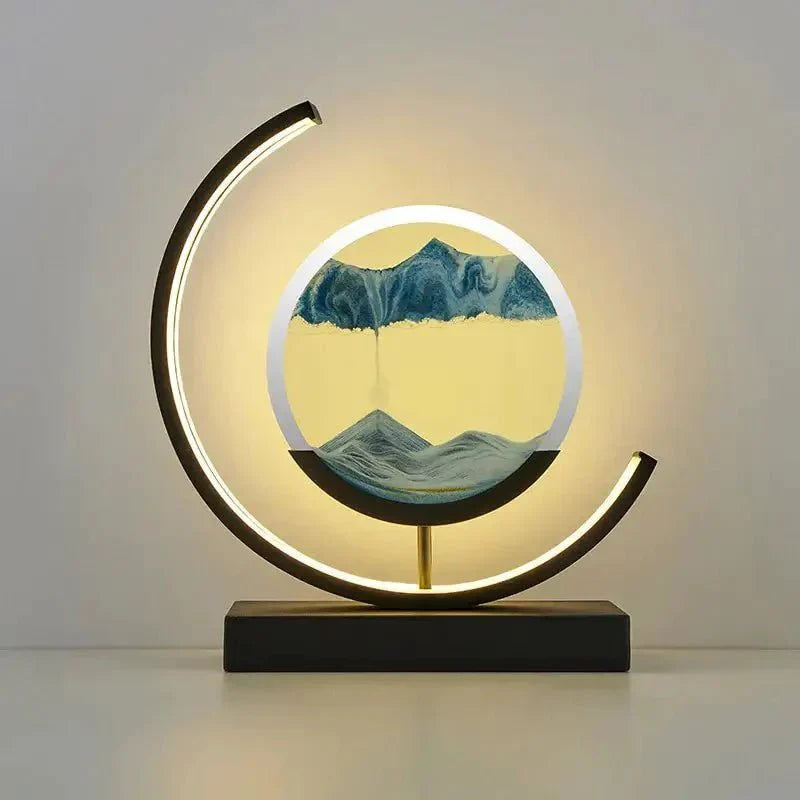 LED Sand Art Light - Crescent Moon Night Lamp for Home Decor