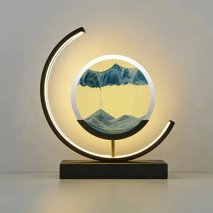 LED Sand Art Light - Crescent Moon Night Lamp for Home Decor