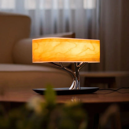 Smart Table Lamp with Bluetooth Speaker & Wireless Charging Pad