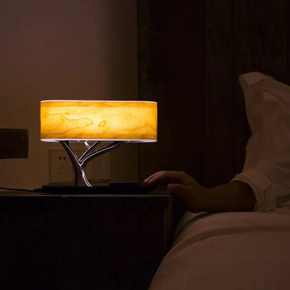 Smart Table Lamp with Bluetooth Speaker & Wireless Charging Pad