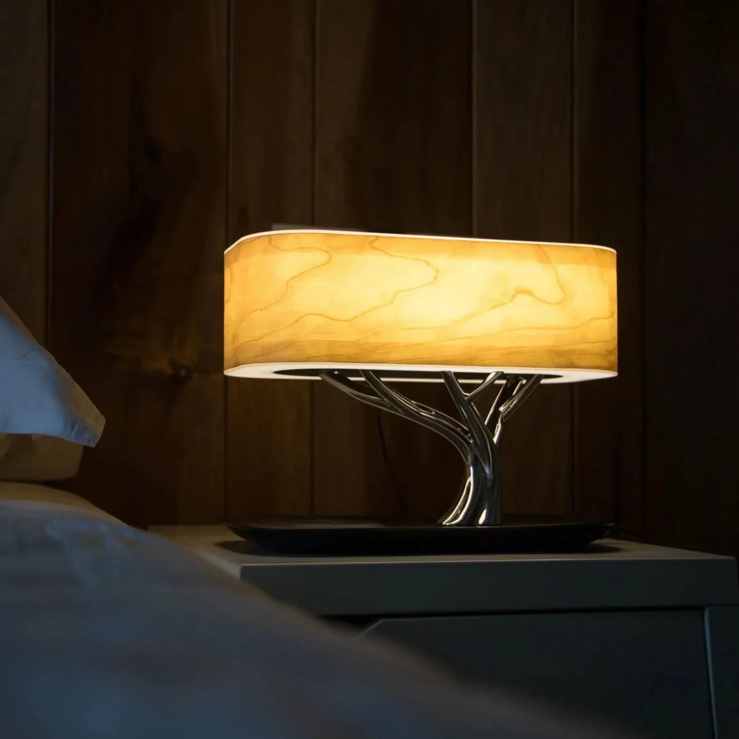 Smart Table Lamp with Bluetooth Speaker & Wireless Charging Pad