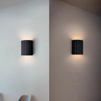 Scandinavian Ribbed Wall Light – Modern Minimalist Lighting Fixture