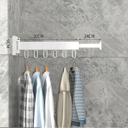 Foldable Wall-Mounted Clothes Drying Rack - Space-Saving Solution
