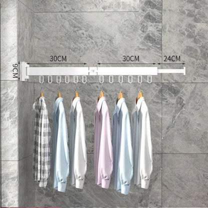 Foldable Wall-Mounted Clothes Drying Rack - Space-Saving Solution
