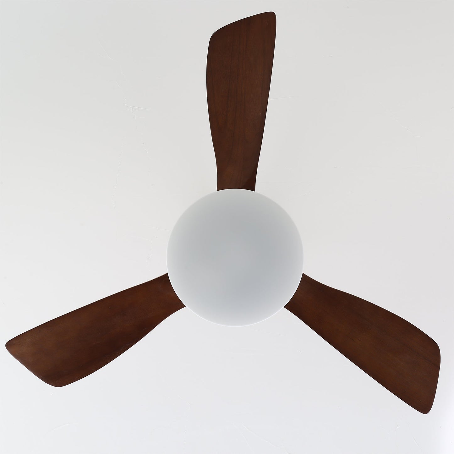 Modern Wooden Ceiling Fan | Brushed Nickel LED Light Kit