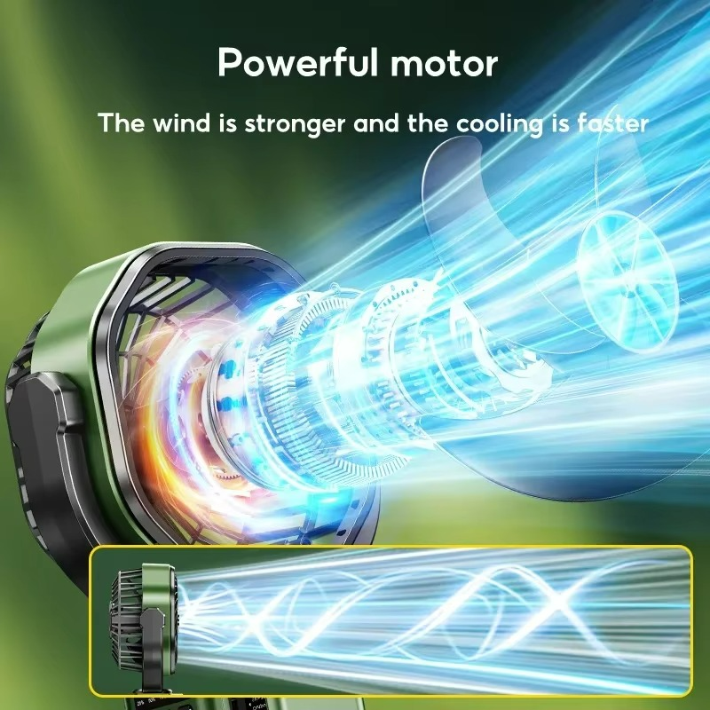 Portable Camping Fan | Solar-Powered LED Cooling System