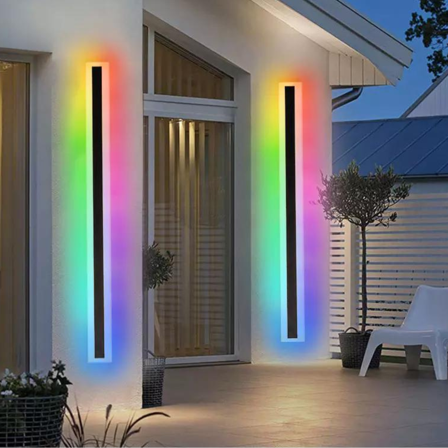 RGB Outdoor Wall Light - Waterproof Colour Changing Garden Lamp